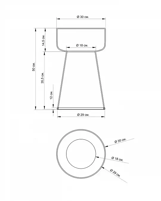 купить охровый приставной столик "флумс" малый