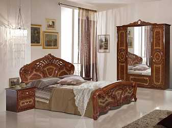Спальный гарнитур Роза, 4-дв. шкаф, орех