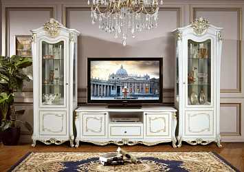 Стенка под ТВ Джоконда, белый