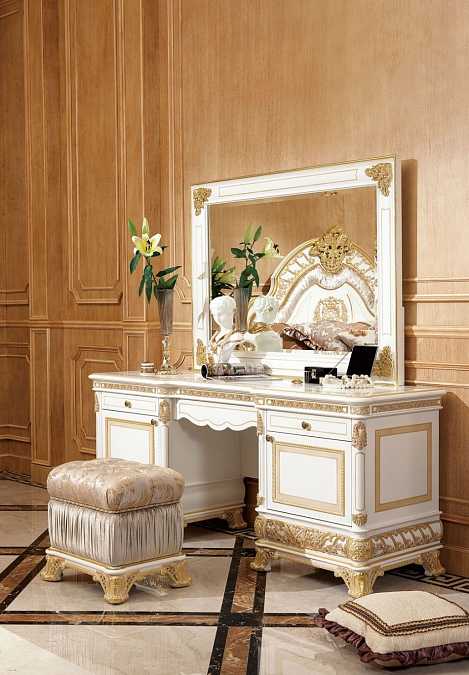 Туалетный столик Империя (без зеркала), white gold