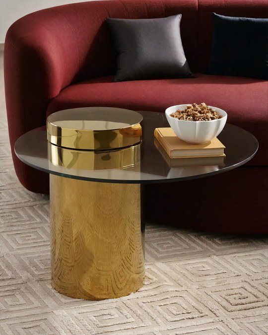 купить золотой приставной столик "мартиника" малый