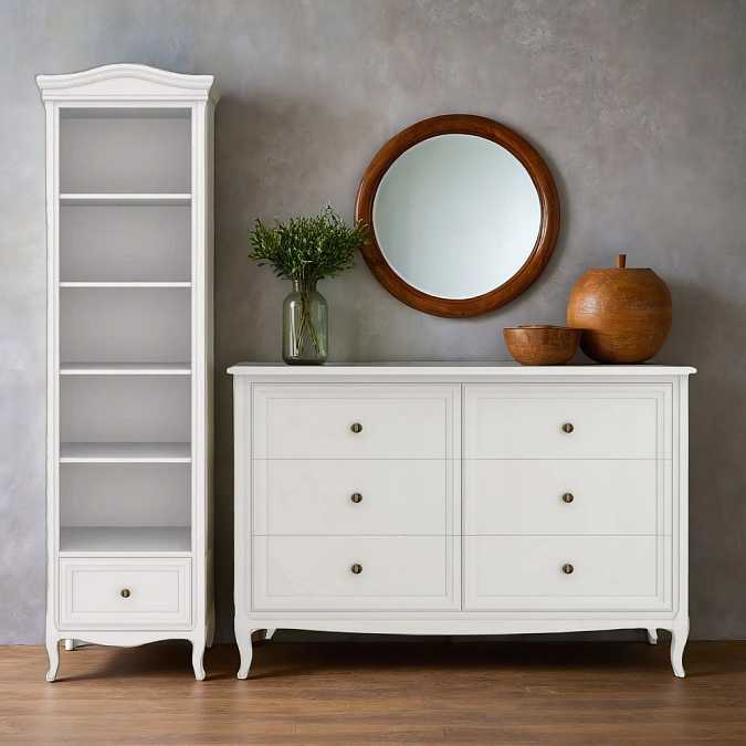 Стеллаж узкий Majessa White