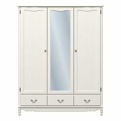 Шкаф 3-дверный с зеркалом Верден слоновая кость