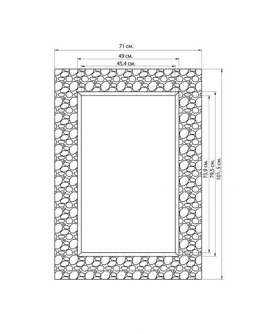 купить зеркало в раме из перламутра "брандо"