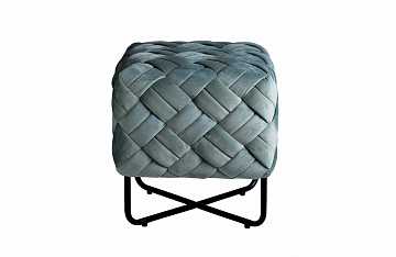 Пуф из плетеного велюра