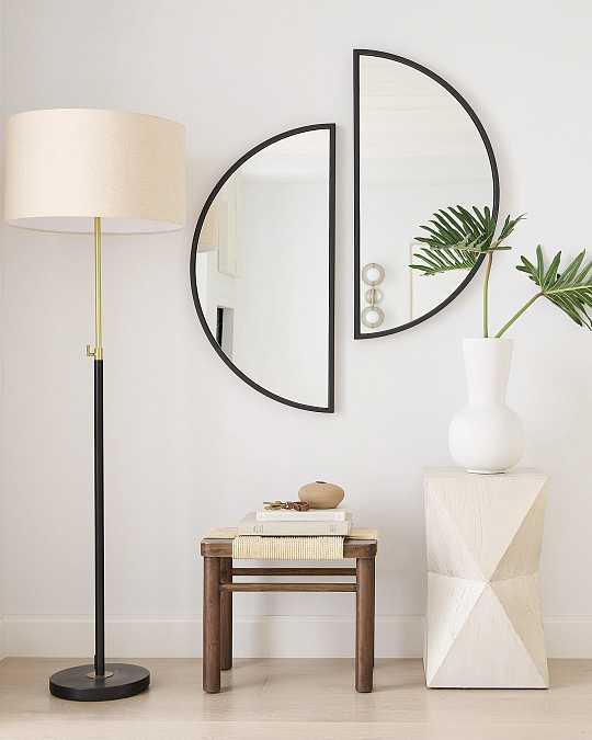 купить черное настенное зеркало "омаха"