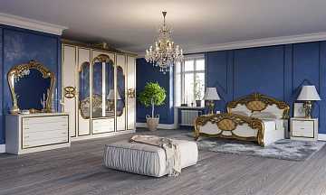 Спальный гарнитур Ольга, 6-дв. шкаф, бежевый