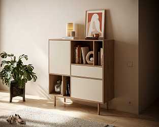 Комод Alice с двумя дверками и ящиком ALC06