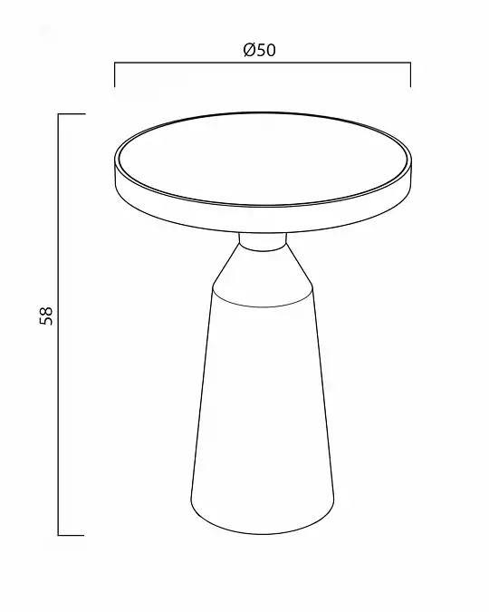 купить черный приставной столик "ровена"