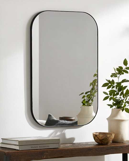 купить черное настенное зеркало "олни"