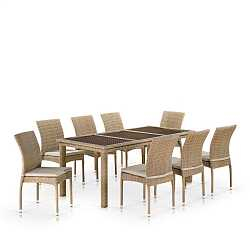 Комплект плетеной мебели T365/Y380B-W65 Light Brown