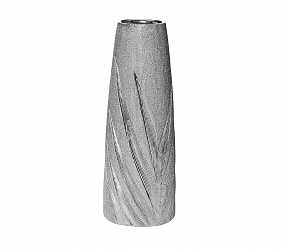 Ваза керамическая серебристая, малая