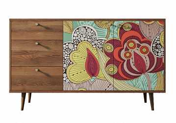 Комод "Berber" с двумя дверками и ящиками (6 принт)