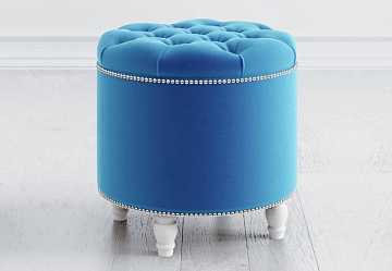 Пуф большой открывающийся, голубой