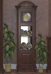 Витрина с часами Да Винчи (орех)