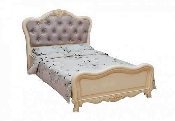 8801-A Fleur Blanche Кровать (без решётки, с изножьем) 120*200, кожа 8816