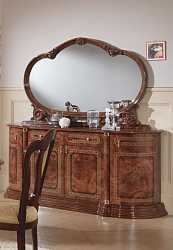 Комод большой с зеркалом Роза , орех