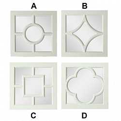 Зеркало квадратное белое, 4 вида