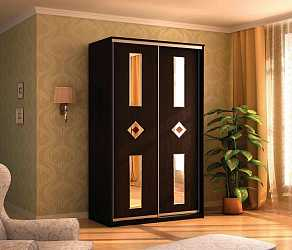 Шкаф-купе платяной двухдверный Де-Люкс №4 (120 см)