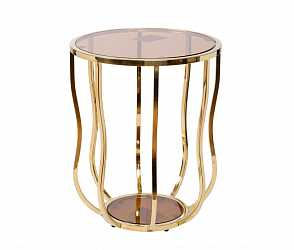 Столик журнальный золотой, малый