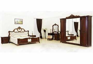 Спальный гарнитур Лорена 6 ст. (темный орех)