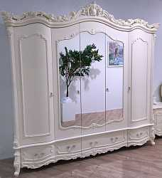 Шкаф платяной пятистворчатый Элиза Люкс (крем)