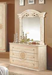 Комод с зеркалом Рома, бежевый