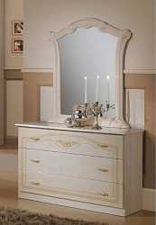 Комод с зеркалом Ирина, бежевый