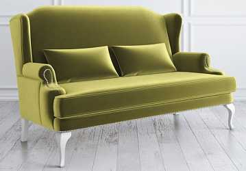 Софа Френсис, зеленый и светлые ножки
