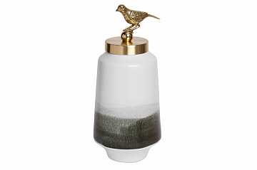 Ваза керамическая с декором "Птица", большая