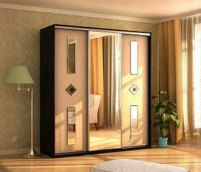 Шкаф-купе платяной трехдверный Де-Люкс №8 (180 см)