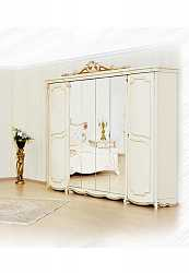 Шкаф платяной шестистворчатый Лорена (крем)