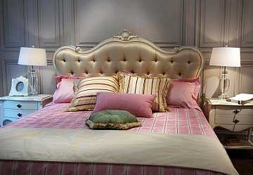 Кровать Adalia 150*200, тканевое изголовье