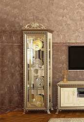 Витрина однодверная Версаль (слоновая кость) без короны