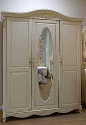 8801 Fleur Blanche Платяной шкаф трёхдверный с зеркалом