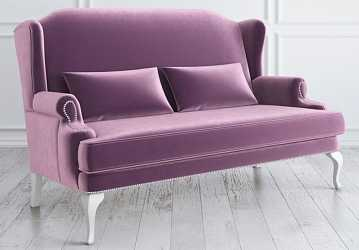 Софа Френсис, фиолетовый и светлые ножки