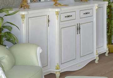 Комод Да Винчи (белый), без зеркала, (большой)