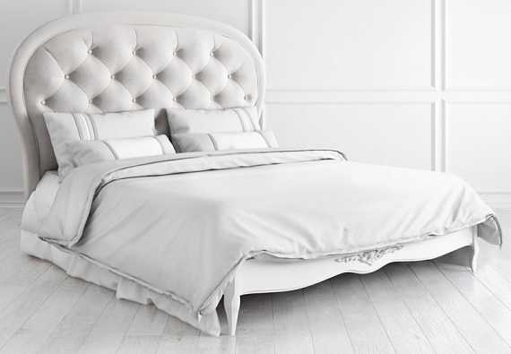 Кровать с мягким изголовьем Romantic Silvery Rome 160*200