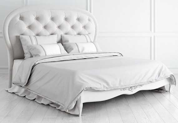 Кровать с мягким изголовьем Romantic Silvery Rome 180*200