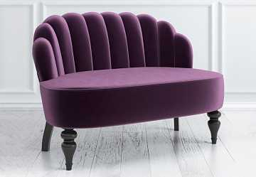 Диван Шелли, ткань B14 и темные ножки