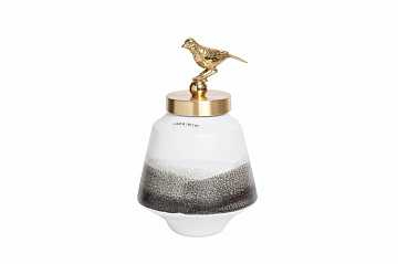 Ваза керамическая с декором "Птица", малая