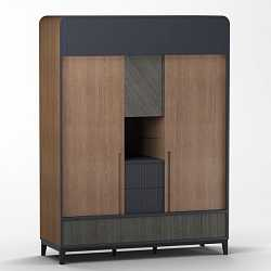 Шкаф платяной на две секции Briotti Лазурь