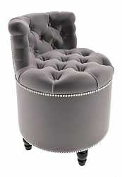 Пуф большой со спинкой, серый