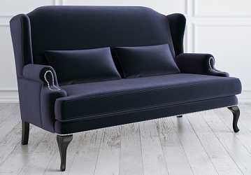 Софа Френсис, синий и темные ножки