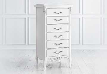 Комод высокий Romantic Silvery Rome 6 ящиков