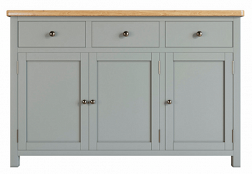 Комод "Jules Verne" 3 ящика 3 дверки серый