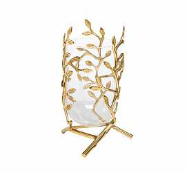 Ваза стеклянная "Золотые ветви"