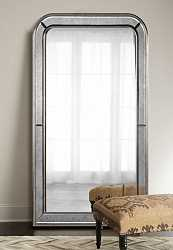 Напольное зеркало "Вустер" в раме silver