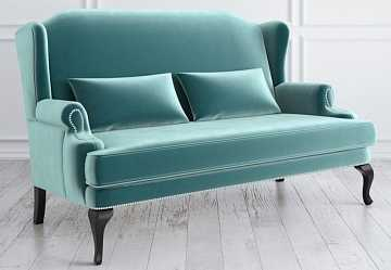 Софа Френсис, бирюзовый и темные ножки