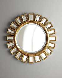 Зеркало в круглой раме Эштон, gold